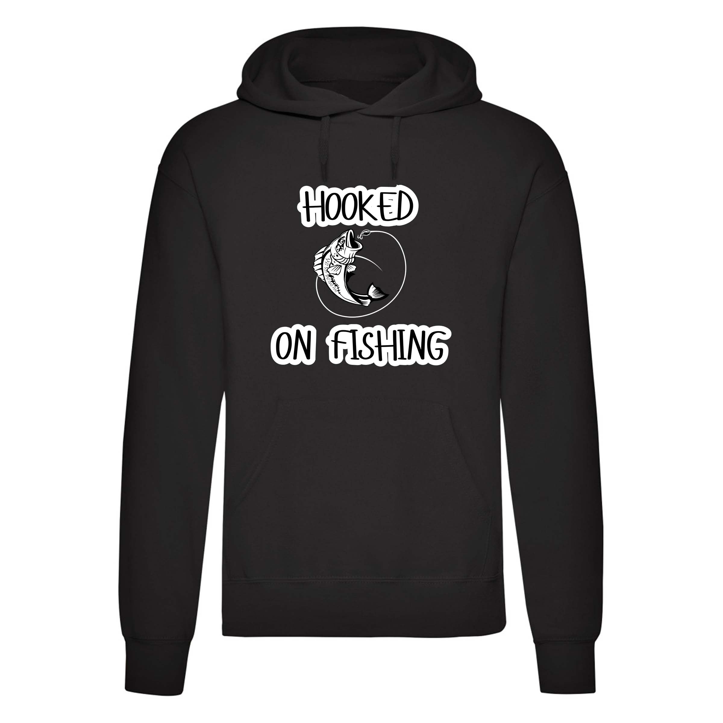 Hooked on Fishing Printed Hoodie-1