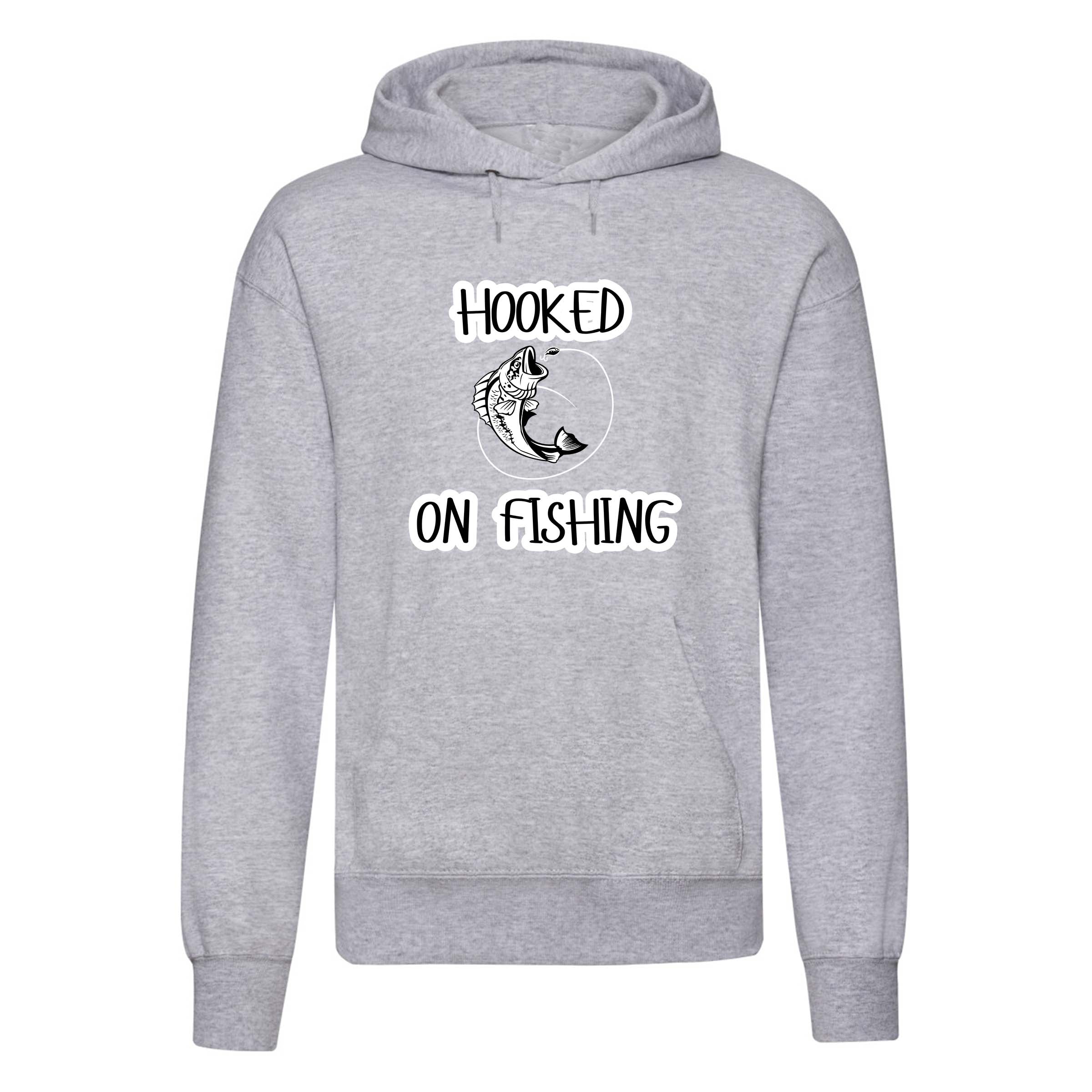 Hooked on Fishing Printed Hoodie-2