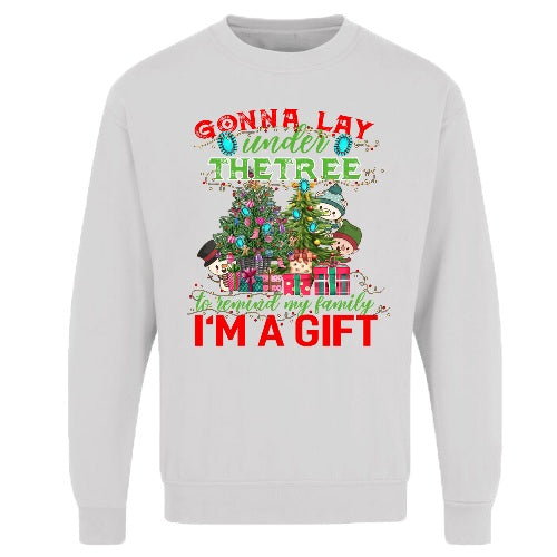 Adults Xmas Sweatshirt - I'M A GIFT-4