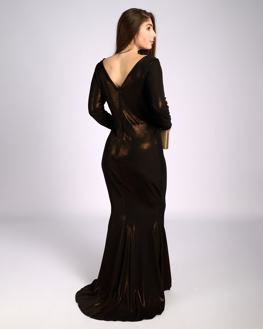 Adelaide Bronze And Black Dress mermaid dress-2