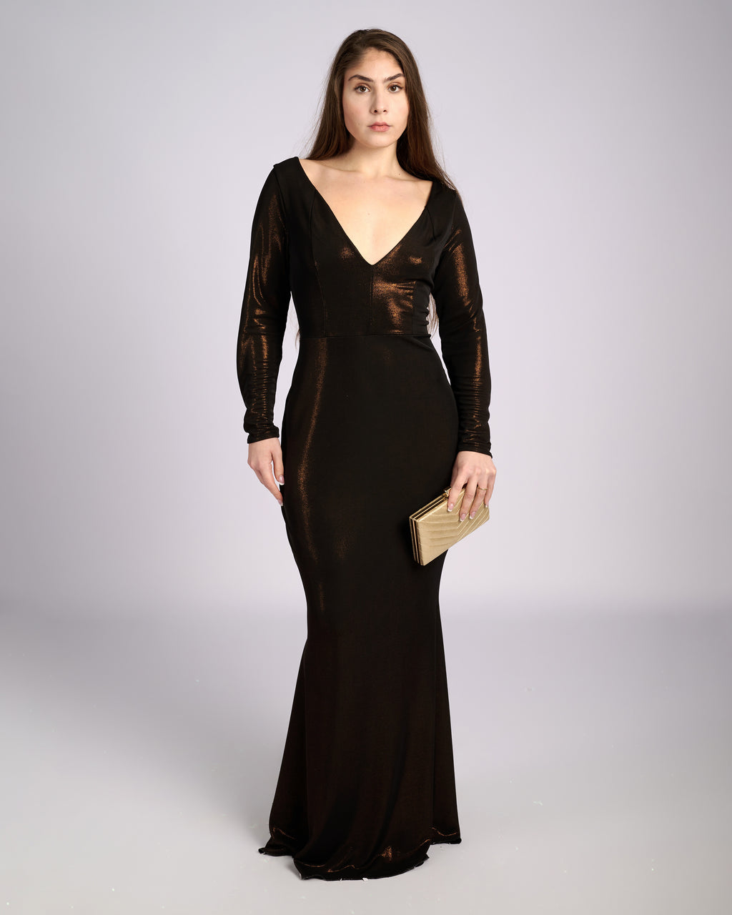 Adelaide Bronze And Black Dress mermaid dress-0