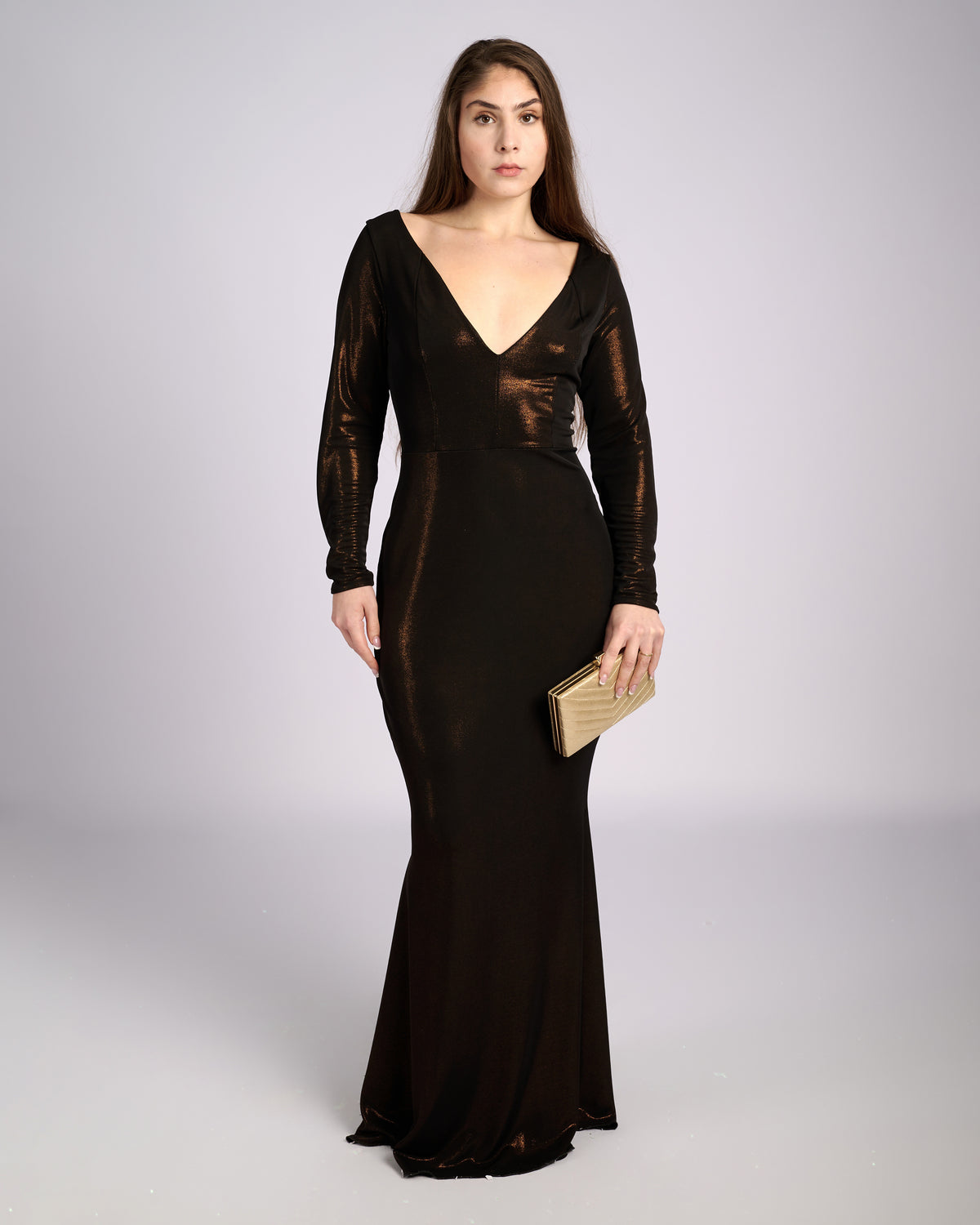 Adelaide Bronze And Black Dress mermaid dress-0