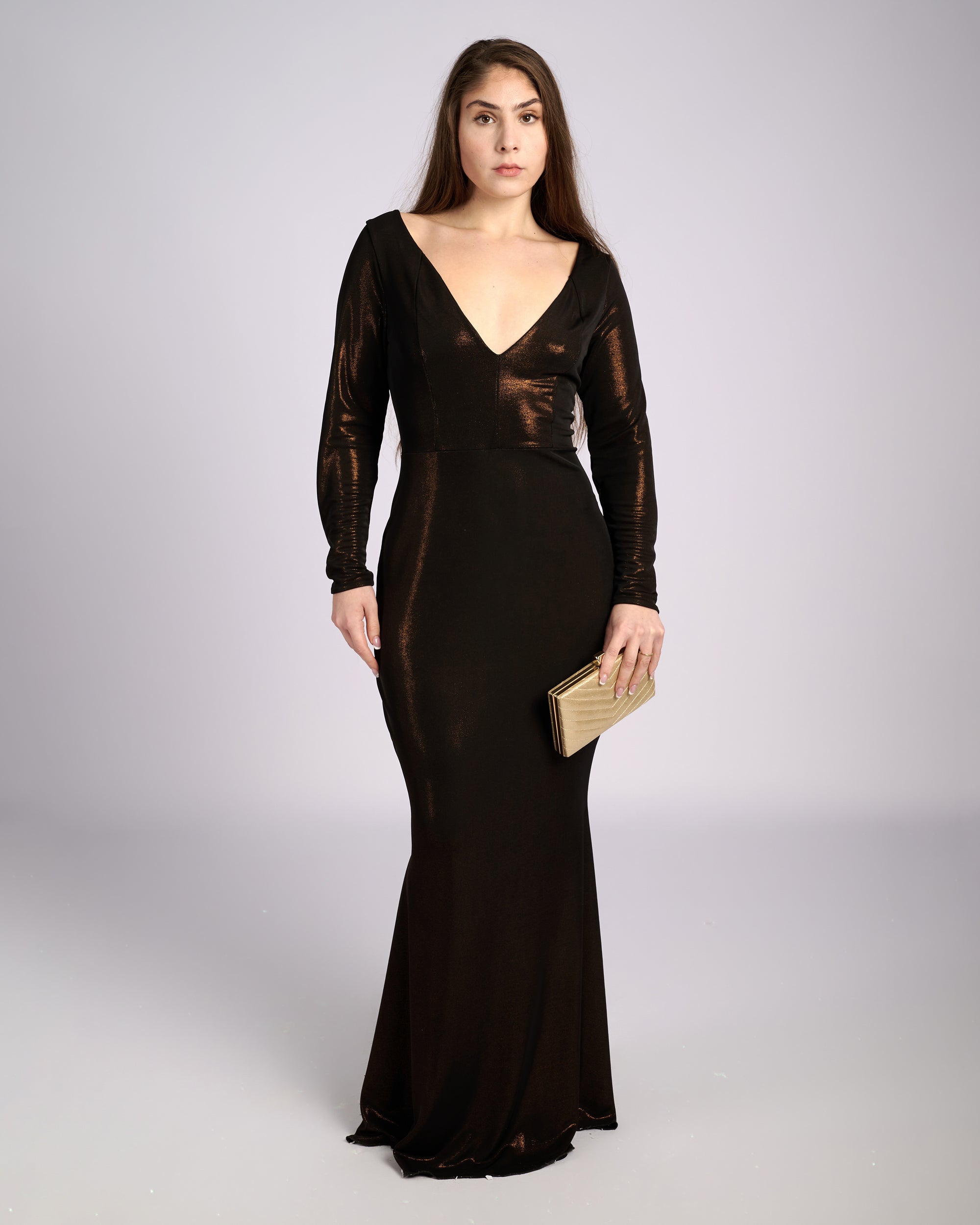Adelaide Bronze And Black Dress mermaid dress-0