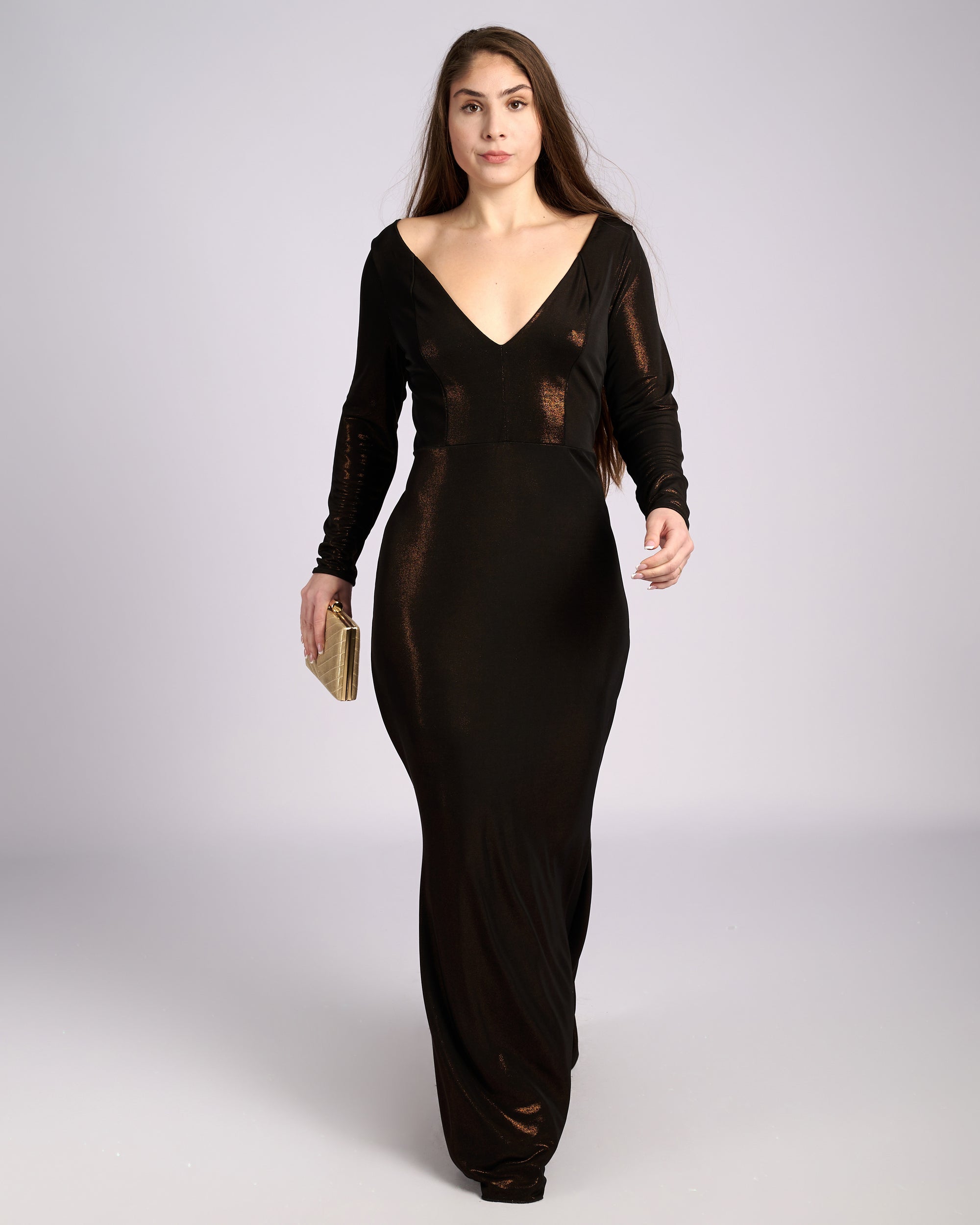 Adelaide Bronze And Black Dress mermaid dress-5