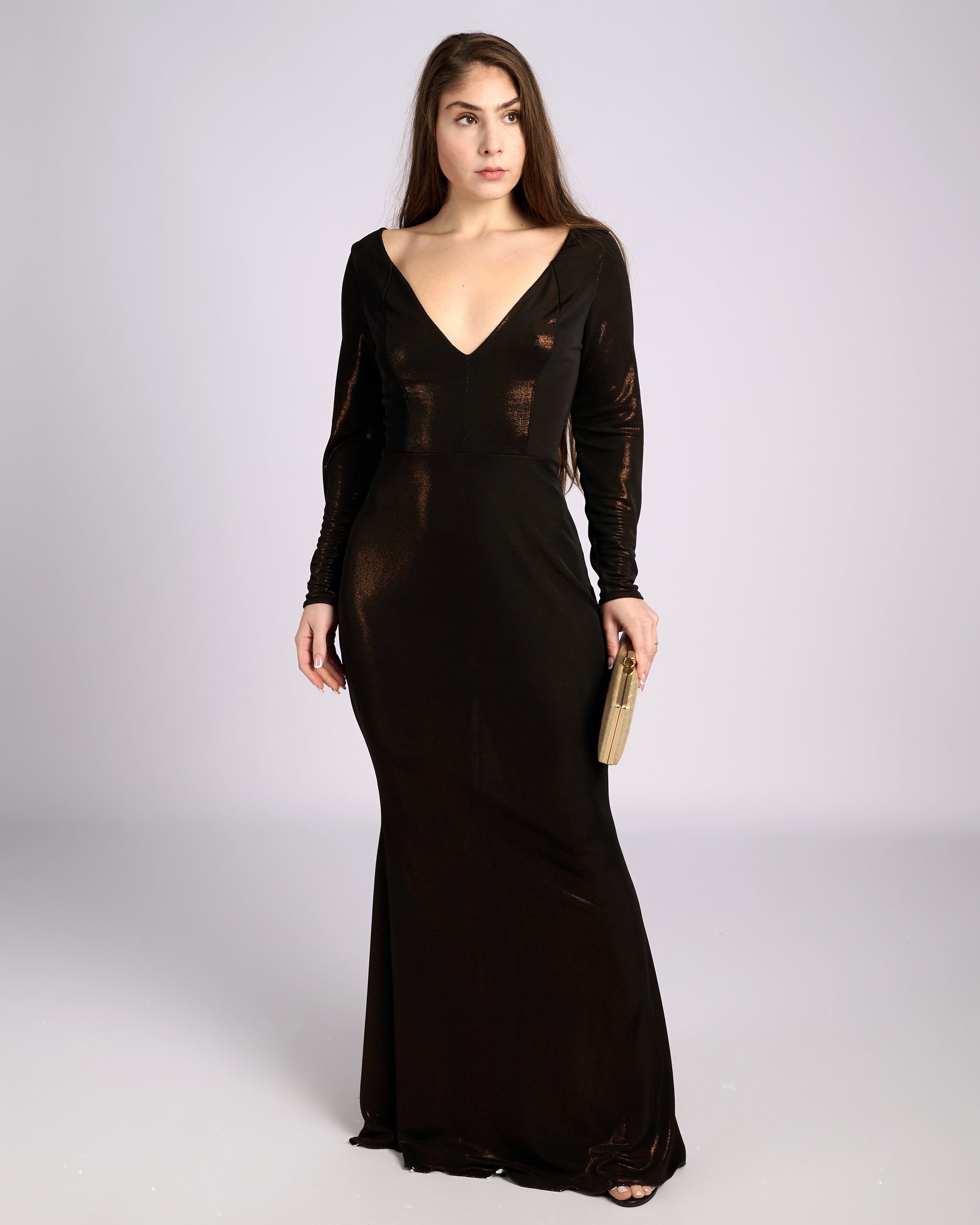 Adelaide Bronze And Black Dress mermaid dress-3