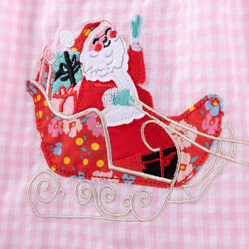 Autumn Arrival Cartoon Animals Christmas Pattern Long Sleeves Crew Neck Dress for Stylish Girls-2