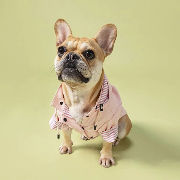 Sloane Waterproof Dog Rain Jacket (Blush) – by The Paw Co.-3